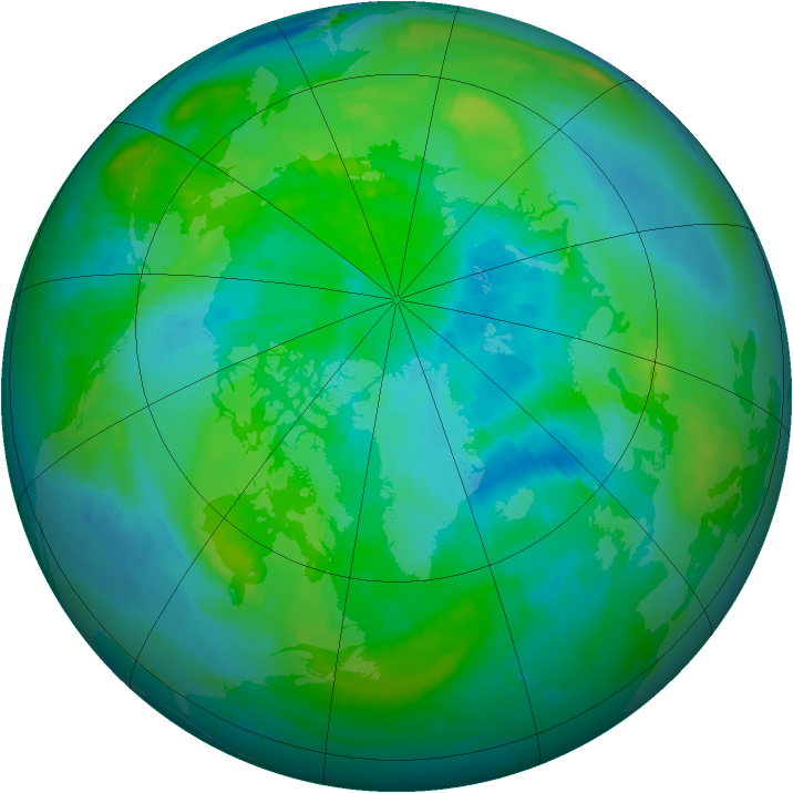 Arctic ozone map for 18 September 1998